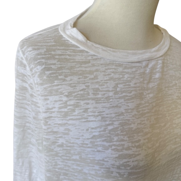 ENZA COSTA BURNOUT TEE LONG SLEEVES CREWNECK CAPSULE CLASSIC CHIC VERSATILE - Picture 5 of 11